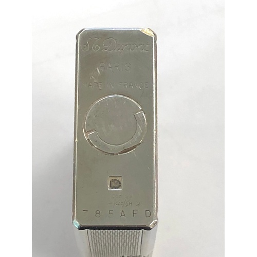 385 - Vintage silver coloured S.T Dupont Paris cigarette lighter good untested condition