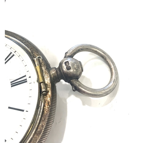 10 - Antique Open face silver pocket watch by N.Elan Northwich non-working as shown in need of restoratio... 