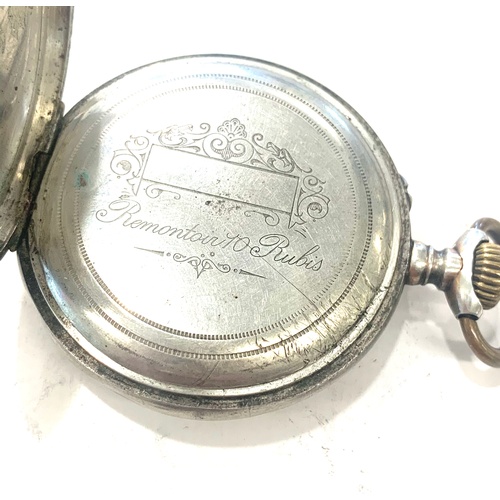 35 - Antique open face continental pocket watch