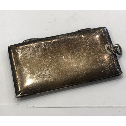 108 - Antique silver card case, Chester silver hallmarks, measures approx 8.1cm by 4.4cm in good uncleaned... 