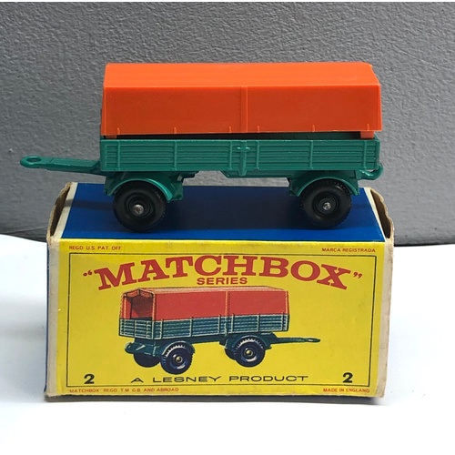 413 - Boxed Matchbox lesney No 2 mercedes trailer