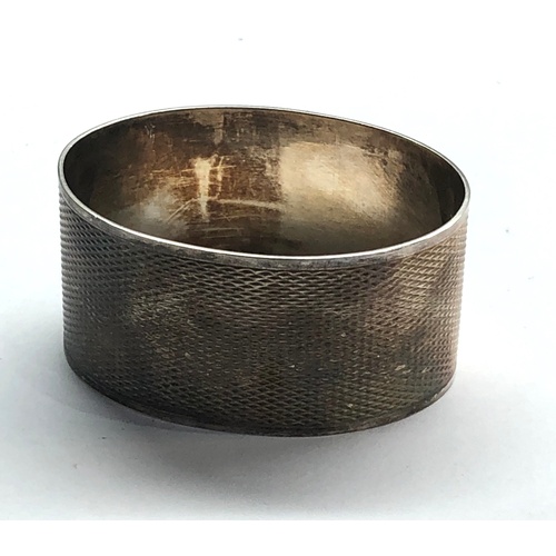 114 - Vintage engine turned silver napkin ring full birmingham silver hallmarks weight 24g