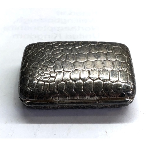 117 - Vintage silver purse snuff / Pill box full silver hallmarks