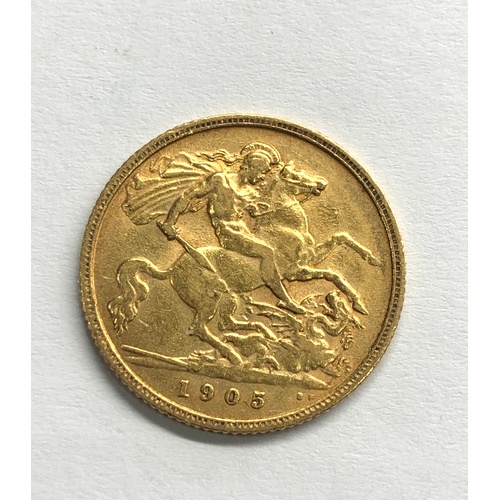 67 - 1905 half sovereign