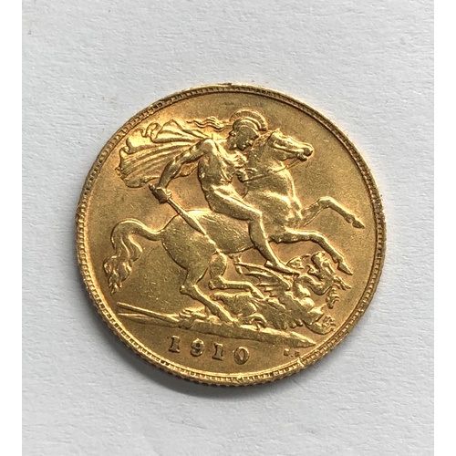 69 - 1910 half sovereign