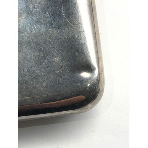 129 - Vintage silver hip flask Birmingham silver hallmarks measures approx. 13.5cm by 7.1cm small dents sh... 