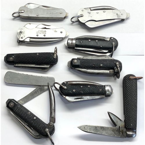 404 - collection of 10 vintage pocket knives 2 military