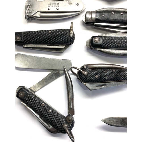 404 - collection of 10 vintage pocket knives 2 military