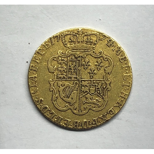 78 - 1774 george 111 gold guinea