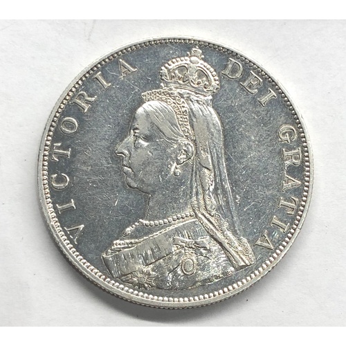 81 - unc victorian 1887 silver crown