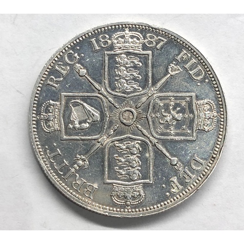 81 - unc victorian 1887 silver crown