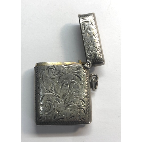 135 - Antique silver vesta case
