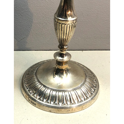 137 - large pair of antique silver candlesticks sheffiels silver hallmarks  measure approx height 26.5cm t... 