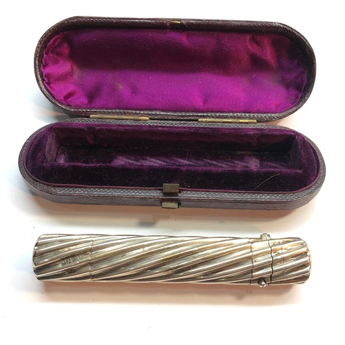 139 - Fine cased Victorian Silver Double Ended perfume bottle Victorian london Silver hallmarks makers SM ... 