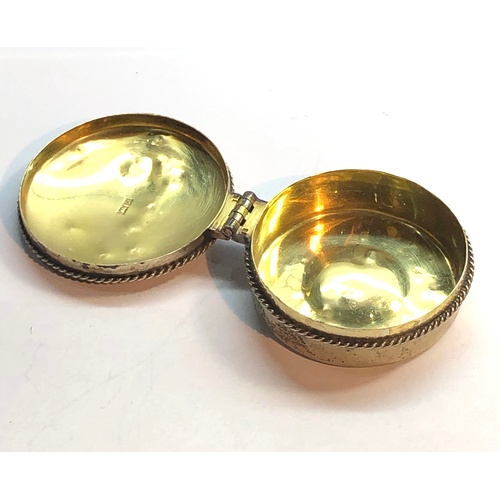 143 - vintage Silver Pyx Communion Wafer Box birmingham silver hallmarks measures approx 5.3cm dia 2.2cm d... 