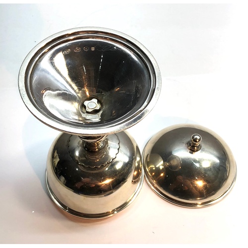 144 - vintage silver communion lidded chalice silver import marks measures approx 16cm high 8cm dia silver... 