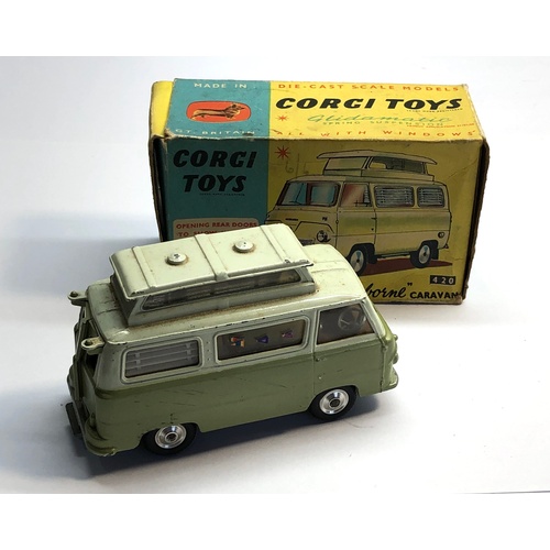 341 - Original boxed corgi 420 ford thames airborne caravan as shown condition