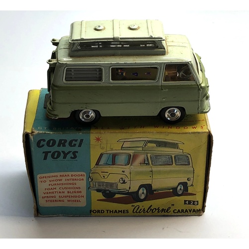 341 - Original boxed corgi 420 ford thames airborne caravan as shown condition