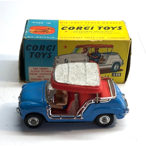 340 - Original boxed corgi  240 ghia-fiat 600 as shown condition