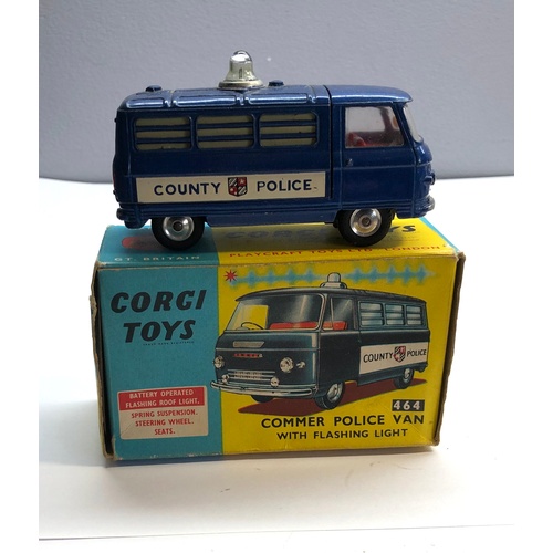 343 - Original boxed corgi 464 commer police van as shown condition