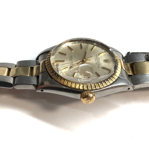 215 - Vintage gents Rolex Oyster perpetual superlative chronometer wristwatch stainless steel and gold a/f... 