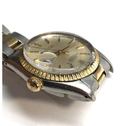 215 - Vintage gents Rolex Oyster perpetual superlative chronometer wristwatch stainless steel and gold a/f... 