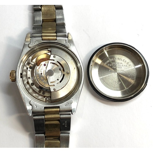 215 - Vintage gents Rolex Oyster perpetual superlative chronometer wristwatch stainless steel and gold a/f... 