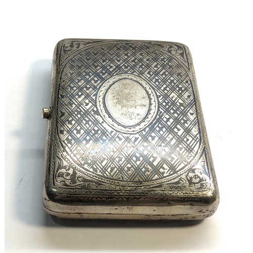 Imperial Russian Niello Silver Cigarillo Case (Moscow, 1873