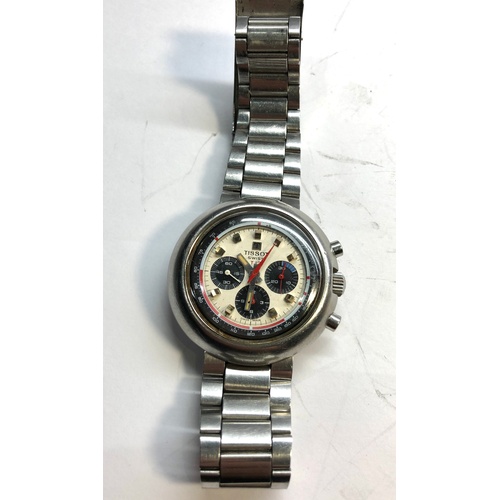 216 - Vintage Tissot Chronograph T12 the watch is in working order it winds and ticks buttons are in worki... 