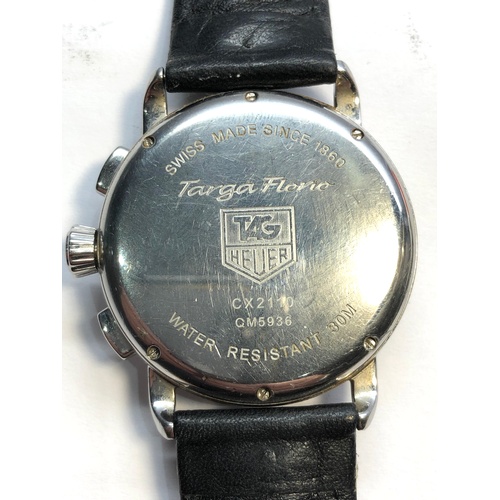 217 - Gents Tag Heuer Targa Florio automatic Chronograph wristwatch watch is in working order but no warra... 