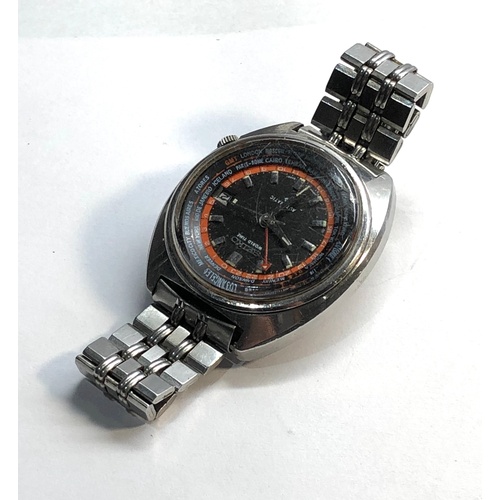 220 - Vintage Seiko world time automatic Chronograph wristwatch 111168  6117-6400 watch is in working orde... 