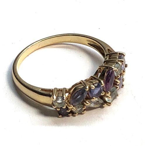 141 - 9ct Gold stone set dress ring weight 3.4, as shown condition