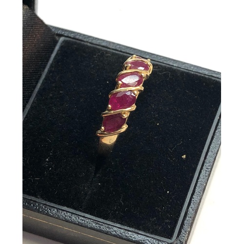 142 - 9ct Gold stone set dress ring weight 2.5, as shown condition