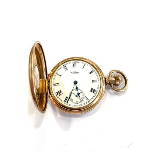 204 - Vintage Gents Waltham half hunter cased pocket watch hand-wind  with Waltham signed dial & movement,... 