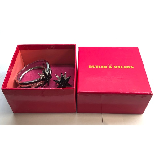 199 - boxed designer buter & wilson jewellery bangle and ring, ring size R