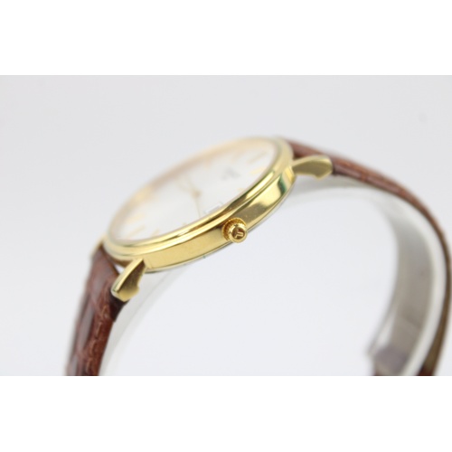 228 - Gents Tissot 1853 gold tone wristwatch Quartz   New battery fitted with Tissot brown leather strap &... 