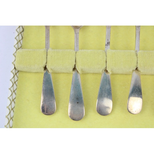 44 - Vintage Hallmarked 1928 Birmingham silver teaspoons  cased maker - William Suckling Ltd length - 11c... 