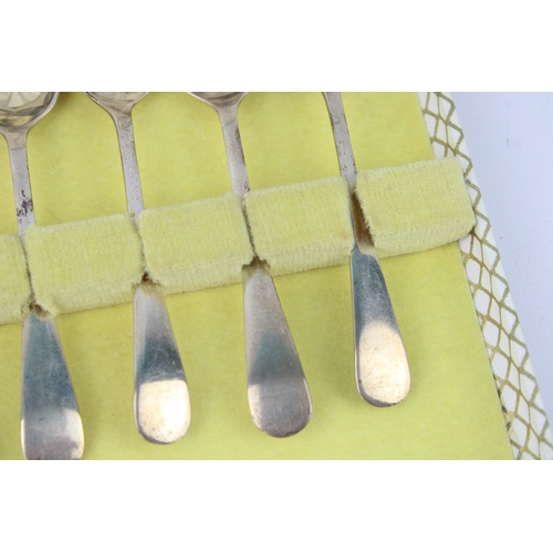 44 - Vintage Hallmarked 1928 Birmingham silver teaspoons  cased maker - William Suckling Ltd length - 11c... 