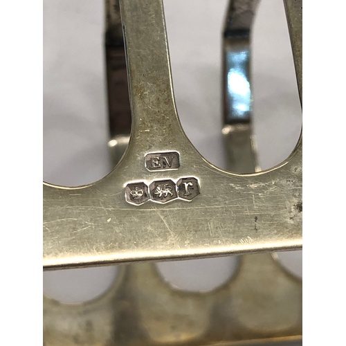 20 - Vintage silver toast rack Sheffield silver hallmarks weight 77g, condition good antique condition