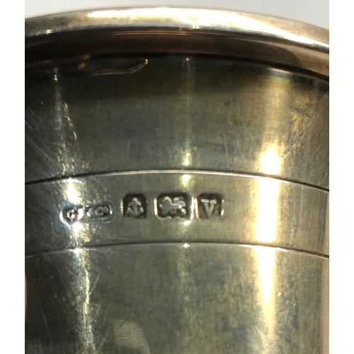 67 - Silver christening mug Birmingham silver hallmarks engraved initials 83g engraved age related marks ... 