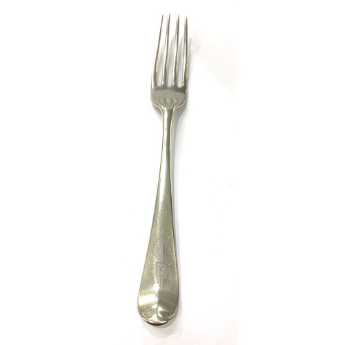 86 - Georgian silver fork dating back to 1776, overall good antique condition, approximate total weight: ... 