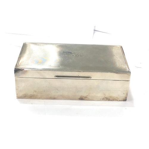 98 - Engine turned cigarette box, good overall antique condition, Birmingham silver hallmarks. Approximat... 