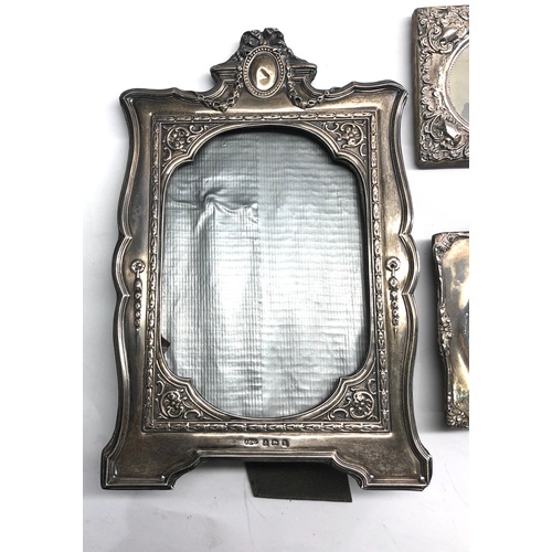 66 - 3 silver picture frames in need of restoration as shown in images