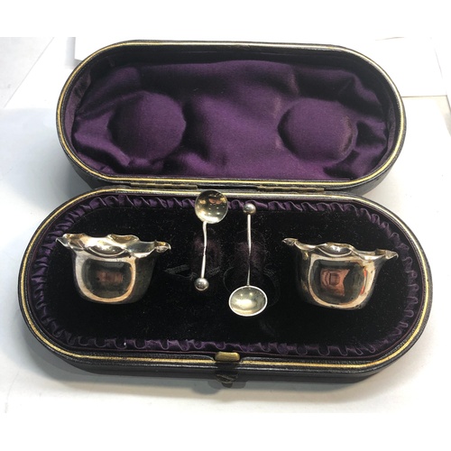 70 - antique boxed silver salts