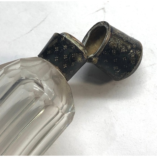 117 - antique silver niello top perfume bottle in uncleaned condition measures approx 8.5 cm dutch sword s... 