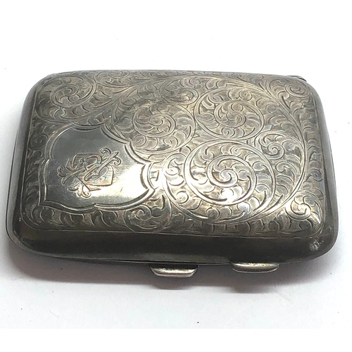 103 - Silver cigarette case Birmingham silver hallmarks weight 53g