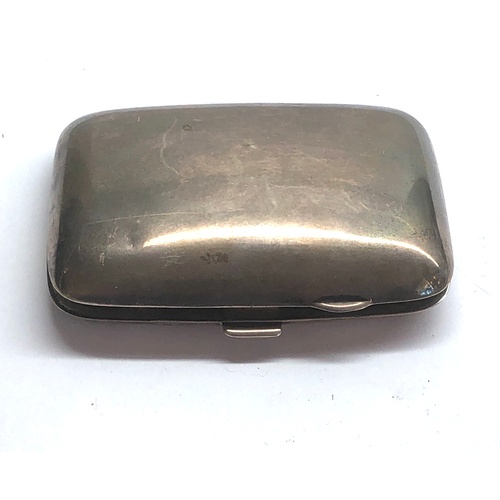 105 - Antique silver cigarette case Birmingham silver hallmarks weight 68g