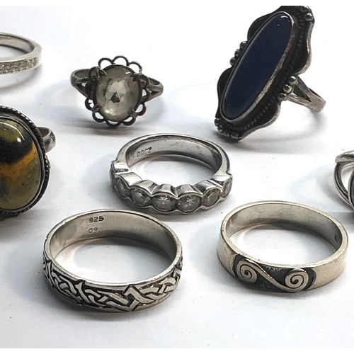 280 - Collection of 10 vintage stone set dress rings