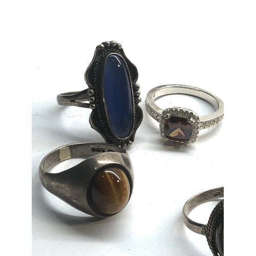 280 - Collection of 10 vintage stone set dress rings