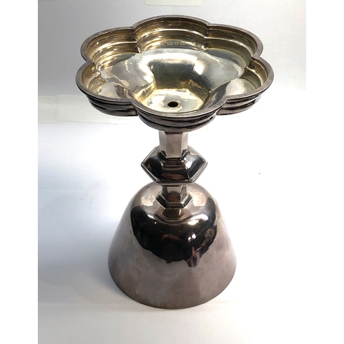 124 - Fine antique London silver chalice measures approx height 16cm bowl dia 9.3cm London silver hallmark... 